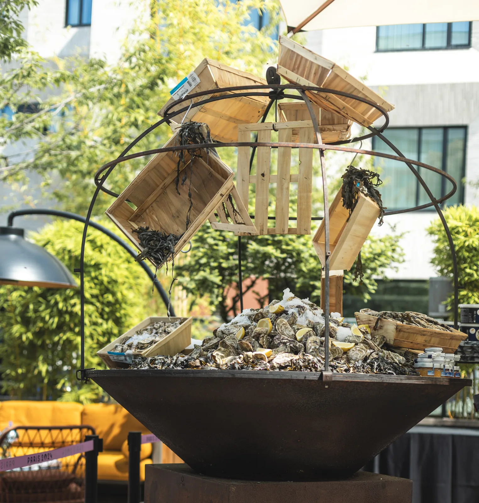 Austern-Bar auf der Terrasse