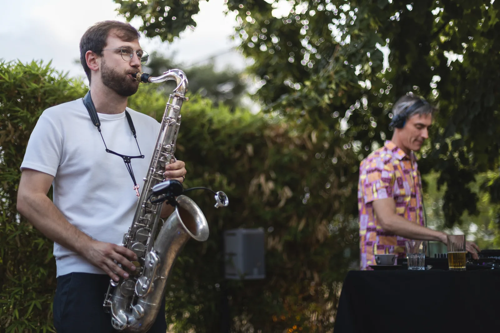 Live-Musik im Garten